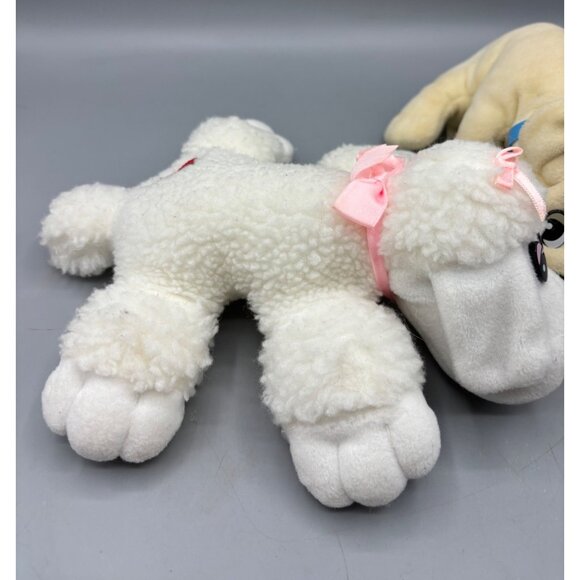 Vtg 80s Pound Puppies White Poodle Beige Puppy Lot of 2 - Picture 3 of 10